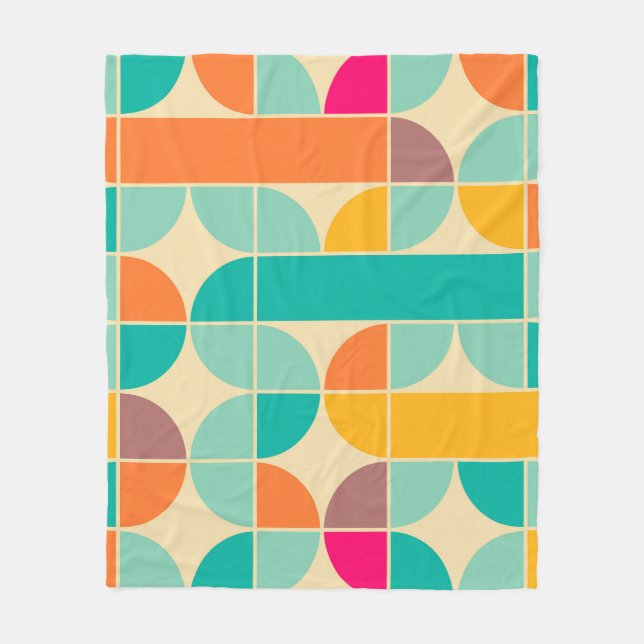 Retro Abstract: Timeless Seamless Design. Fleece Blanket (Front)