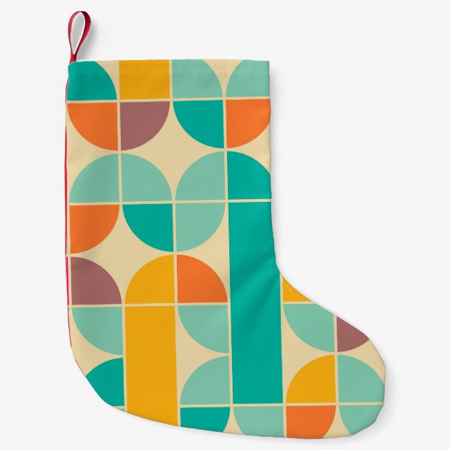 Retro Abstract: Timeless Seamless Design. Small Christmas Stocking (Front)