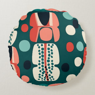 Retro Abstract Totem & Pod Pillow