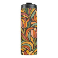 Retro Abstract Tulip Floral Pattern