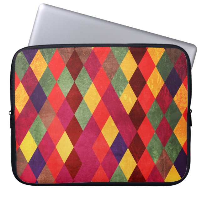 Retro Abstract: Vintage Pattern Design Laptop Sleeve (Front)