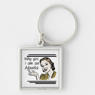 Retro Abuela Gifts Key Ring
