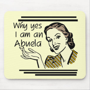 Retro Abuela T-shirts and Gifts Mouse Pad