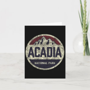 Retro Acadia National Park Vintage Mountain Women Card
