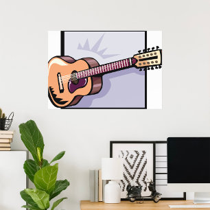 Retro Acoustic 12-String Guitar  Poster