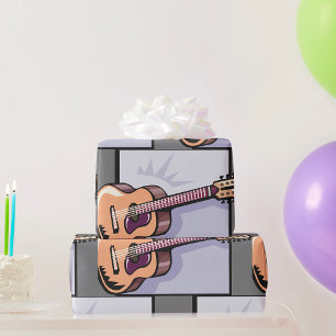 Retro Acoustic 12-String Guitar  Wrapping Paper