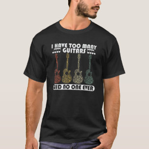 Retro Acoustic Guitar From Notes For Guitar Player T-Shirt