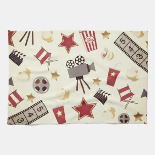 Retro Acting Movies Theatre/Theater Tea Towel