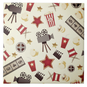 Retro Acting Movies Theatre/Theatre Ceramic Tile