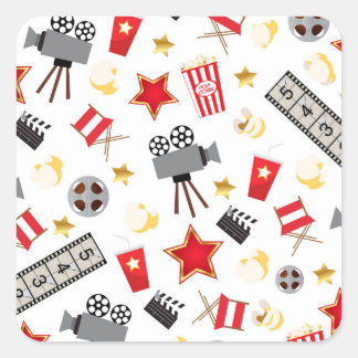 Retro Acting Movies Theatre/Theatre Square Sticker