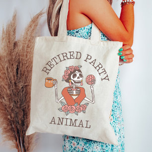 Retro Addiction Recovery Retired Party Animal Tote Bag