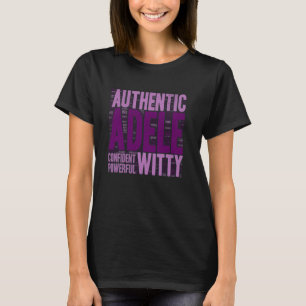 Retro Adele Name T Empowered Word Cloud Design for T-Shirt