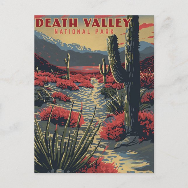 Retro Adventure in Death Valley (National Park) Postcard (Front)