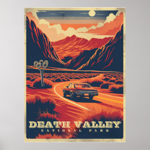 Retro Adventure in Death Valley (National Park) Poster