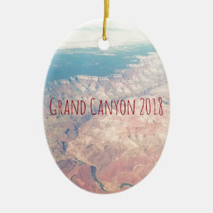 retro aerial grand canyon arizona photo vintage ceramic ornament