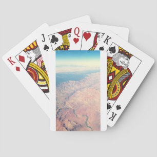 retro aerial grand canyon arizona photo vintage playing cards