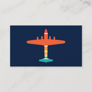 retro aeroplane business card