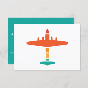 retro aeroplane invitation