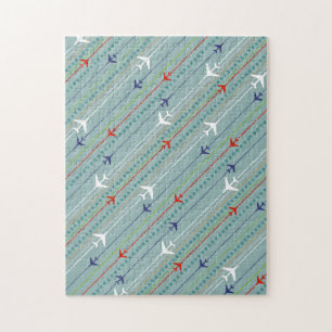 Retro Aeroplane Pattern Puzzle
