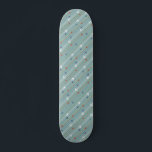 Retro Aeroplane Pattern Skateboard<br><div class="desc">Fasten your seatbelt. This Retro Aeroplane Pattern Skateboard is ready for takeoff. The design features lines of red, royal blue, and white, mid century modern aeroplanes flying across a steel blue background. Thin stripes of orange, lime green and grey, as well as lines of teal dots, add interest to this...</div>