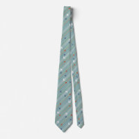 Retro Aeroplane Pattern Tie