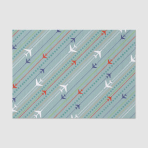 Retro Aeroplane Pattern Tissue Paper