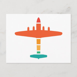 retro aeroplane postcard