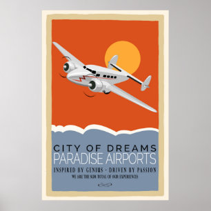 Retro Aeroplane Poster