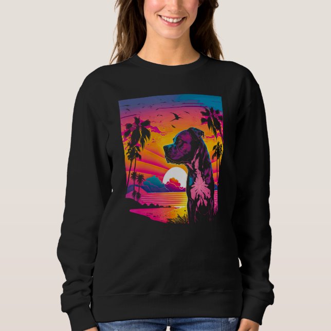 Retro Aesthetic American Staffordshire Terrier dog Sweatshirt (Front)