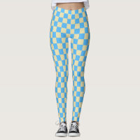 Retro Aesthetic Chequerboard Pattern Blue White
