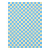 Retro Aesthetic Chequerboard Pattern Blue White 
