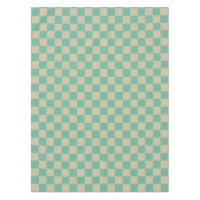 Retro Aesthetic Chequerboard Pattern Mint and Sand