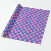 Retro Aesthetic Chequerboard Pattern Pink and Blue
