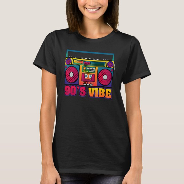 Retro Aesthetic Costume Party Outfit 90s Vibe T-Shirt (Front)