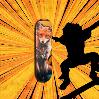 Retro Aesthetic Personalised FOX Skateboard