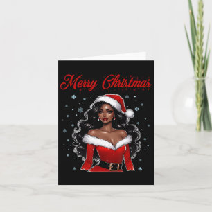 Retro African American Merry Christmas Black Xmas  Card