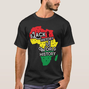 Retro African Map Afro Pride Black History Month C T-Shirt