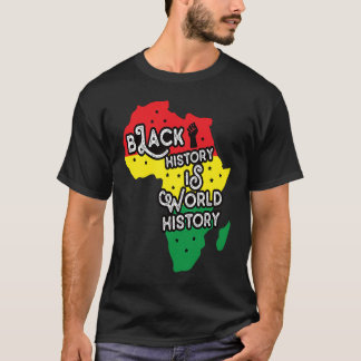 Retro African Map Afro Pride Black History Month C T-Shirt