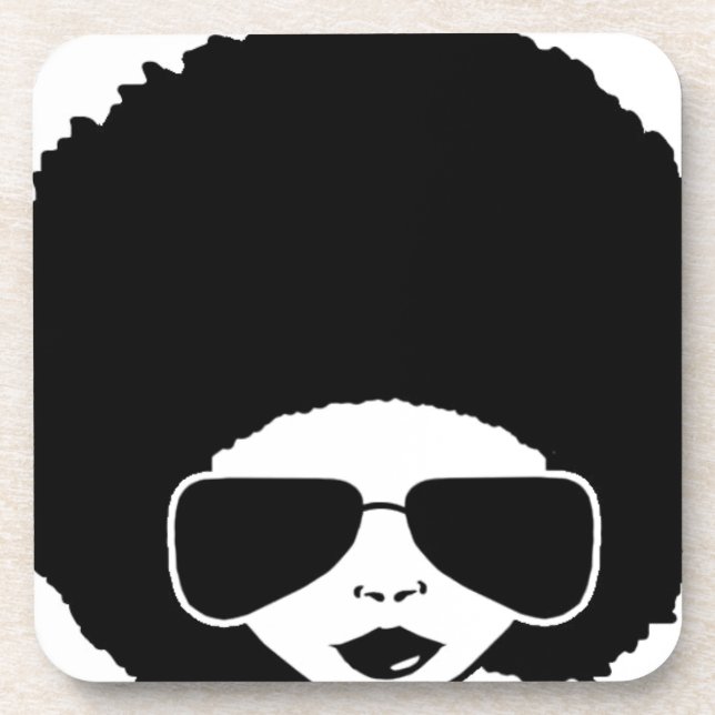 retro Afro girl Coaster (Front)