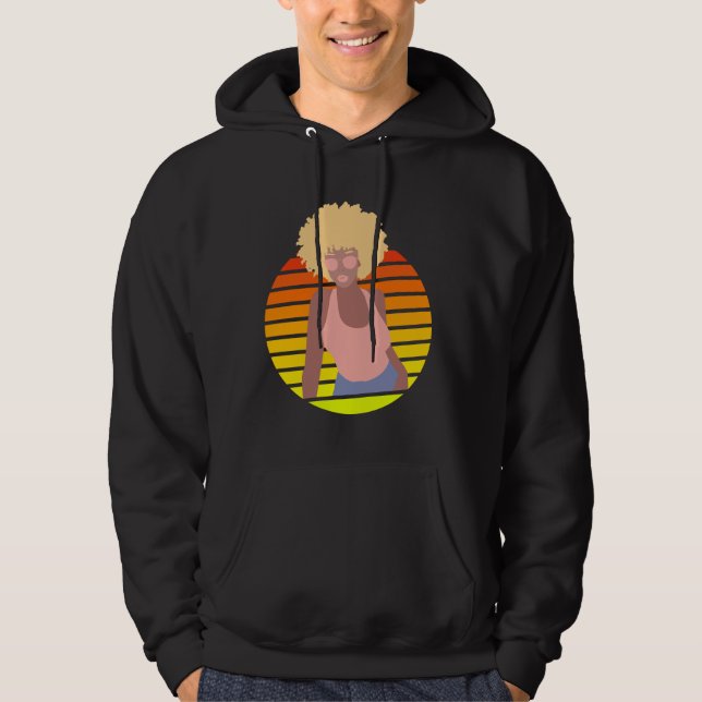 RETRO AFRO QUEEN - AFRO AMERICAN QUEEN HOODIE (Front)