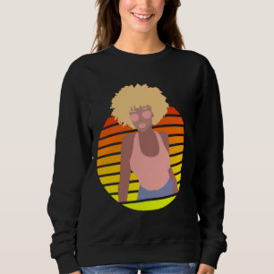 RETRO AFRO QUEEN - AFRO AMERICAN QUEEN SWEATSHIRT