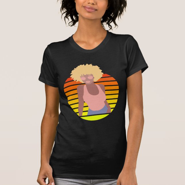 RETRO AFRO QUEEN - AFRO AMERICAN QUEEN T-Shirt (Front)