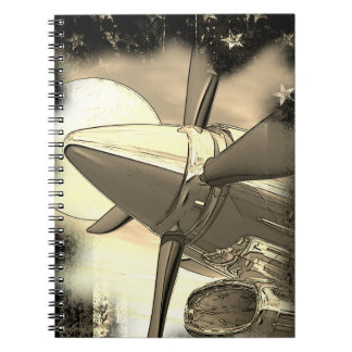 Retro Aircraft Art Technica Notebook