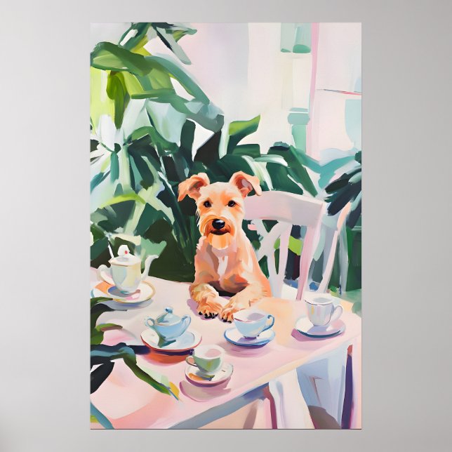 Retro Airedale Terrier Poster, Airedale Terrier Poster (Front)