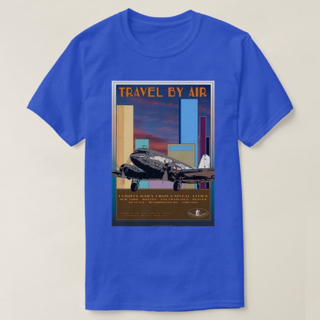 Retro Airline travel DC301 T-Shirt (Design Front)