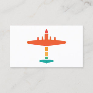 retro airplane business card
