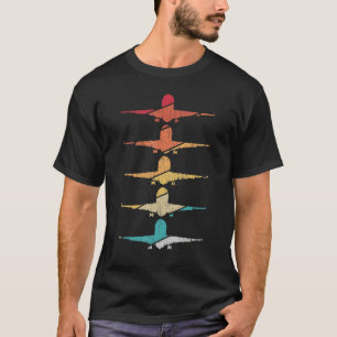 Retro Airplane Pilot Flying Vintage Airplane Pilot T-Shirt