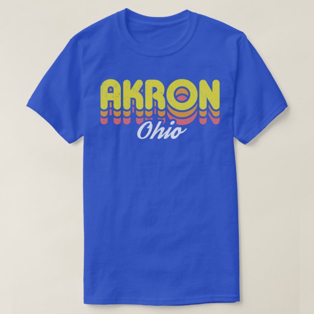Retro Akron Ohio T-Shirt (Design Front)