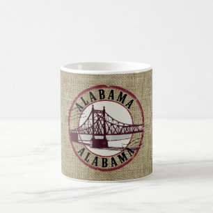 Retro Alabama Bridge Stamp  Coffee Mug