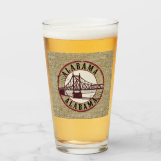 Retro Alabama Bridge Stamp Glass